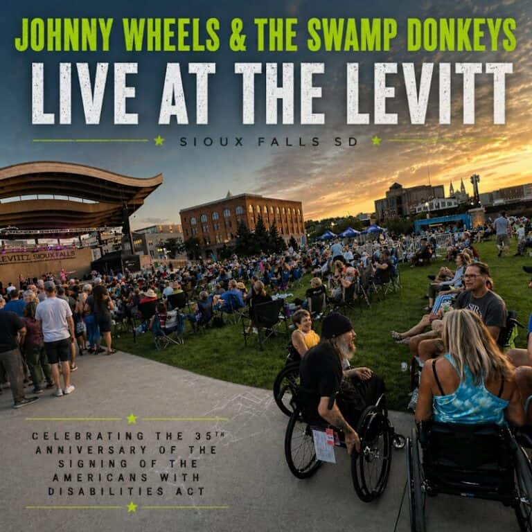 Live At The Levitt, SD poster - showing Johnny Wheels mingling with the crowd