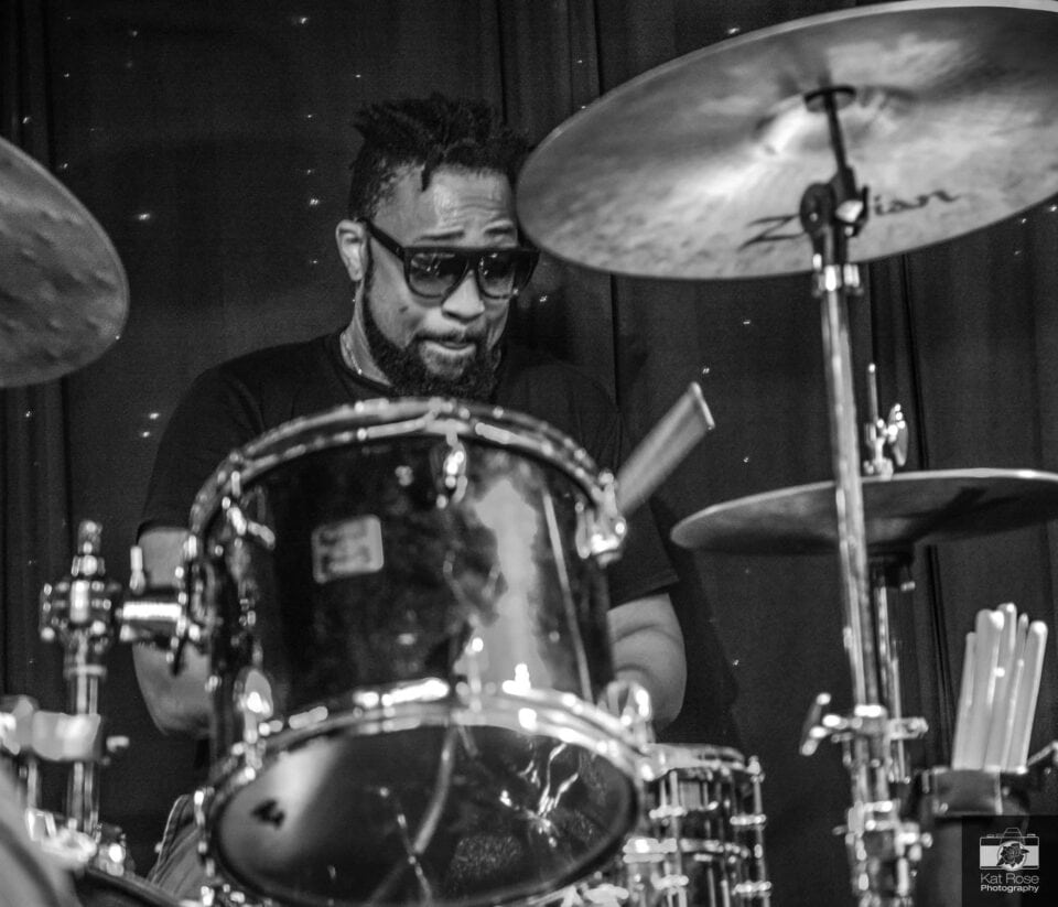 Shook Black on the drums.